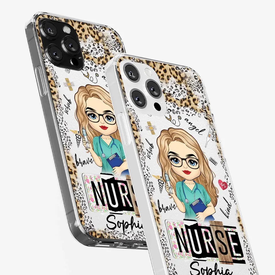 Dedicated Hands, Healing Hearts - Nurse Personalized Custom Clear Phone Case - Appreciation, Thank You Gift, Nurse Life, Doctor Life
