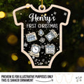 First Christmas - Family Personalized Custom 3 Layers Shaker Ornament - Christmas  Gift For Baby Kids, Newborn Baby