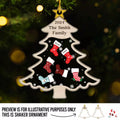 At Christmas, All Roads Lead Home - Family Personalized Custom 3 Layers Shaker Ornament - Christmas Gift For Family Members