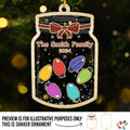 For It Is In Giving That We Receive - Family Personalized Custom 3 Layers Shaker Ornament - Christmas Gift For Family Members
