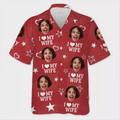 Custom Photo Someday We'll Look Back On This And Laugh - Funny Personalized Custom Unisex Tropical Hawaiian Aloha Couple Shirt - Summer Vacation Gift, Birthday Party Gift For Husband Wife, Anniversary