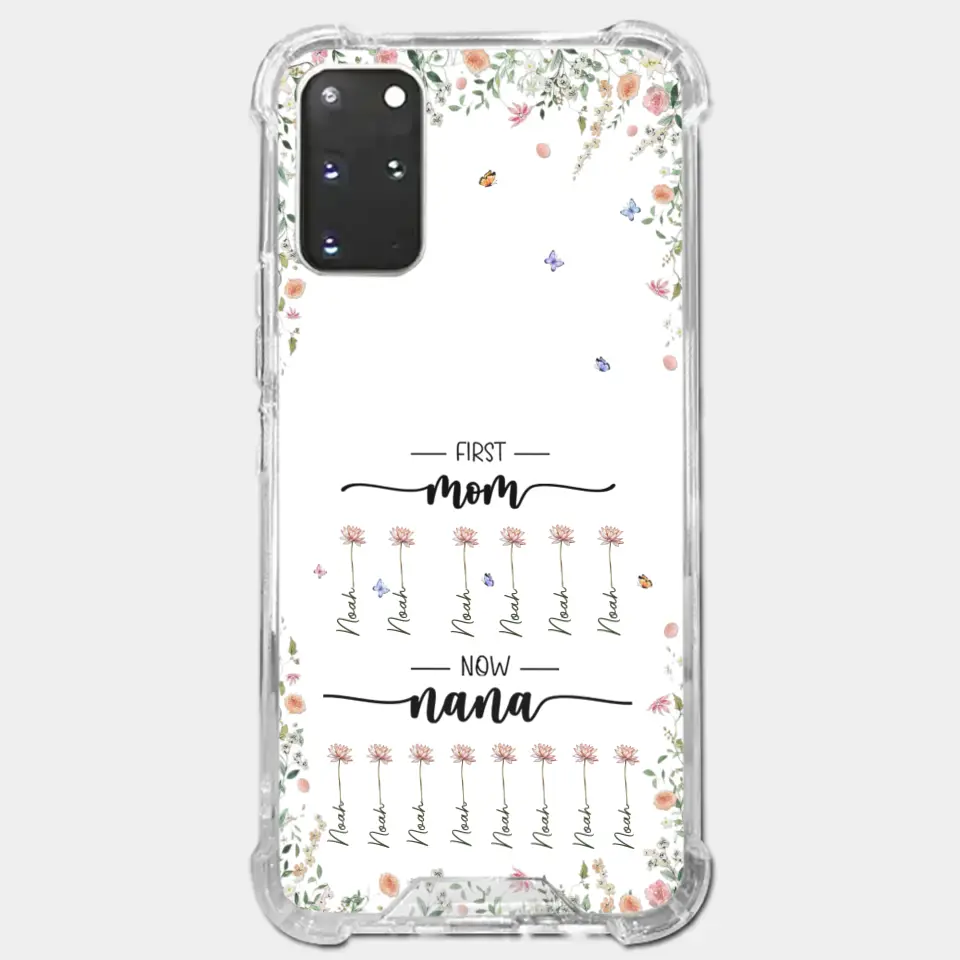 First Mom Now Granny - Family Personalized Custom Clear Phone Case - Gift For Mom, Grandma