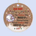Next Christmas I'll Be Cuddled Up With You - Family Personalized Custom Leather Ornament - Christmas Gift For Family Members, Baby Kids, Newborn Baby