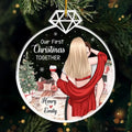 My Christmas Miracle Was You Coming Into My Life - Couple Personalized Custom Ornament - Acrylic Custom Shaped - Christmas Gift For Husband Wife, Anniversary, First Christmas