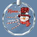 Christmas Is Brighter With A Mom Like You - Family Personalized Custom Circle Glass Ornament - Christmas Gift For Mom, Grandma