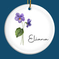 True Friendship Is Like A Flower That Always In Bloom - Bestie Personalized Custom Ornament - Ceramic Round Shaped - Christmas Gift For Best Friends, BFF, Sisters