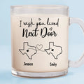 By Chance We Met, By Choice We Become Friends - Bestie Personalized Custom Glass Mug - Gift For Best Friends, BFF, Sisters