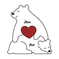 Having Somewhere To Go Is Home - Family Personalized Custom Bear Shaped Wooden Art Puzzle - Wooden Pet Carvings, Wood Sculpture Table Ornaments, Carved Wood Decor - Gift For Family Members