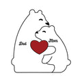 In Time Of Test, Family Is Best - Family Personalized Custom Bear Shaped Wooden Art Puzzle - Wooden Pet Carvings, Wood Sculpture Table Ornaments, Carved Wood Decor - Gift For Family Members