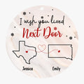 Always Together, Never Apart - Bestie Personalized Custom Ornament - Wood Custom Shaped - Christmas Gift For Best Friends, BFF, Sisters