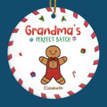 Cherish The Sweet Moments With Family, Just Like Gingerbread Treats - Family Personalized Custom Ornament - Ceramic Round Shaped - Christmas Gift For Mom, Grandma