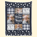 Custom Photo We Miss You And Love You Always - Memorial Personalized Custom Blanket - Sympathy Gift For Family Members