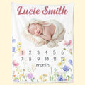 Custom Photo My New World Starts With You - Family Personalized Custom Baby Blanket - Gift For Baby Kids, Newborn Baby