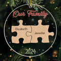 Love Makes A Family Complete - Family Personalized Custom Ornament - Acrylic Custom Shaped - Christmas Gift For Family Members