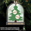 Christmas Is All About The Family! - Family Personalized Custom Wood & Acrylic Ornament - Christmas Gift For Family Members