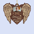 Custom Photo Always On Our Minds - Memorial Personalized Custom Leather Ornament - Sympathy Gift, Christmas Gift For Family Members