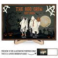 Bootiful Family - Family Personalized Custom 2-Layered Wooden Plaque With Stand - Halloween Gift For Family Members