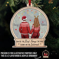 Love Recognizes No Barriers - Couple Personalized Custom Wood & Acrylic Ornament - Christmas Gift For Husband Wife, Anniversary