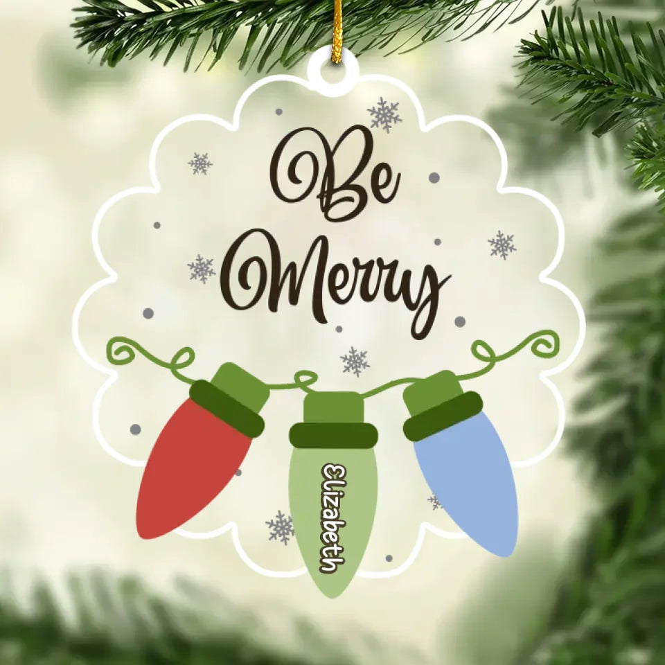 Making Spirits Bright Round The Clock - Family Personalized Custom Ornament - Acrylic Custom Shaped - Christmas Gift For Family Members