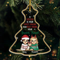Christmas Is Better When Shared With Friends - Bestie Personalized Custom Ornament - Acrylic Custom Shaped - Christmas Gift For Best Friends, BFF, Sisters