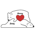 Being Part Of A Family Means Smiling For Photos - Family Personalized Custom Bear Shaped Wooden Art Puzzle - Wooden Pet Carvings, Wood Sculpture Table Ornaments, Carved Wood Decor - Gift For Family Members