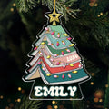 All Booked For Christmas - Personalized Custom Ornament - Acrylic Custom Shaped - Christmas Gift For Book Lovers