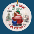 You Make Each Day Seem Like Christmas
 - Couple Personalized Custom Ornament - Ceramic Round Shaped - Christmas Gift For Husband Wife, Anniversary
