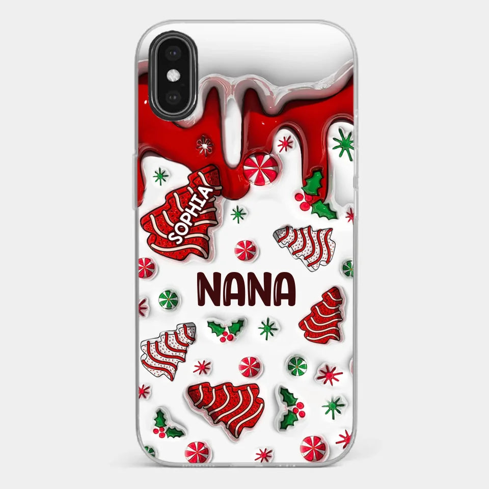 Every Memory With Grandma Is A Treasure - Family Personalized Custom 3D Inflated Effect Printed Clear Phone Case - Christmas Gift For Grandma