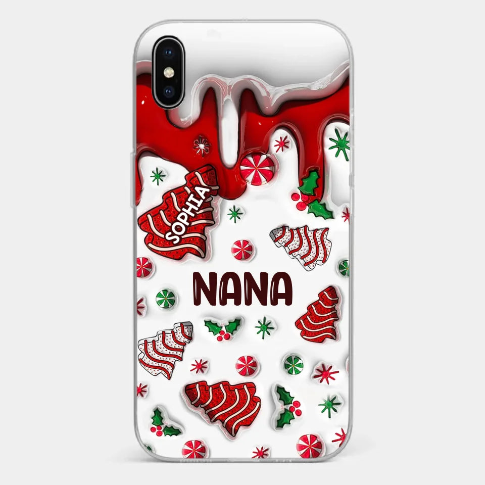 Every Memory With Grandma Is A Treasure - Family Personalized Custom 3D Inflated Effect Printed Clear Phone Case - Christmas Gift For Grandma