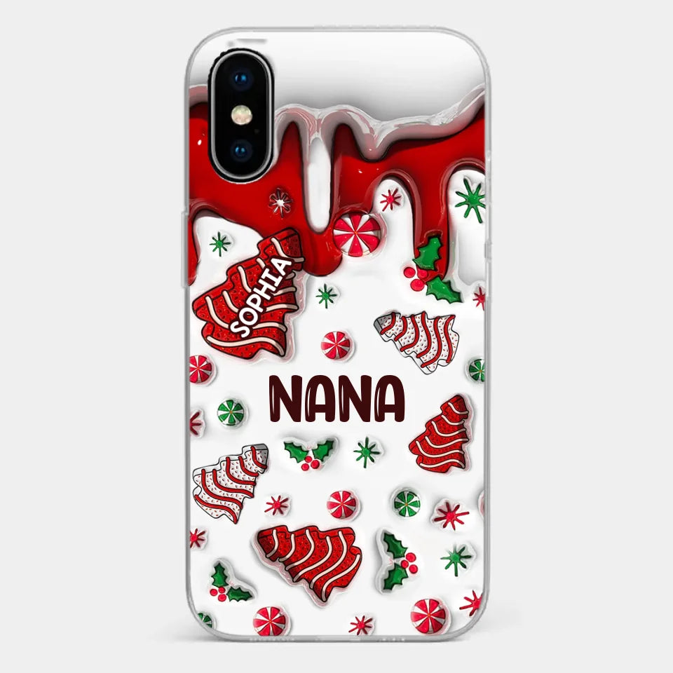 Every Memory With Grandma Is A Treasure - Family Personalized Custom 3D Inflated Effect Printed Clear Phone Case - Christmas Gift For Grandma