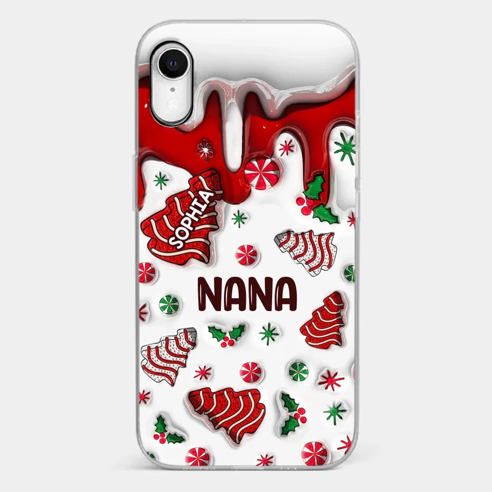 Every Memory With Grandma Is A Treasure - Family Personalized Custom 3D Inflated Effect Printed Clear Phone Case - Christmas Gift For Grandma