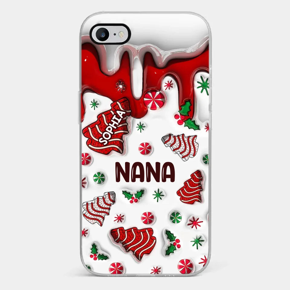 Every Memory With Grandma Is A Treasure - Family Personalized Custom 3D Inflated Effect Printed Clear Phone Case - Christmas Gift For Grandma
