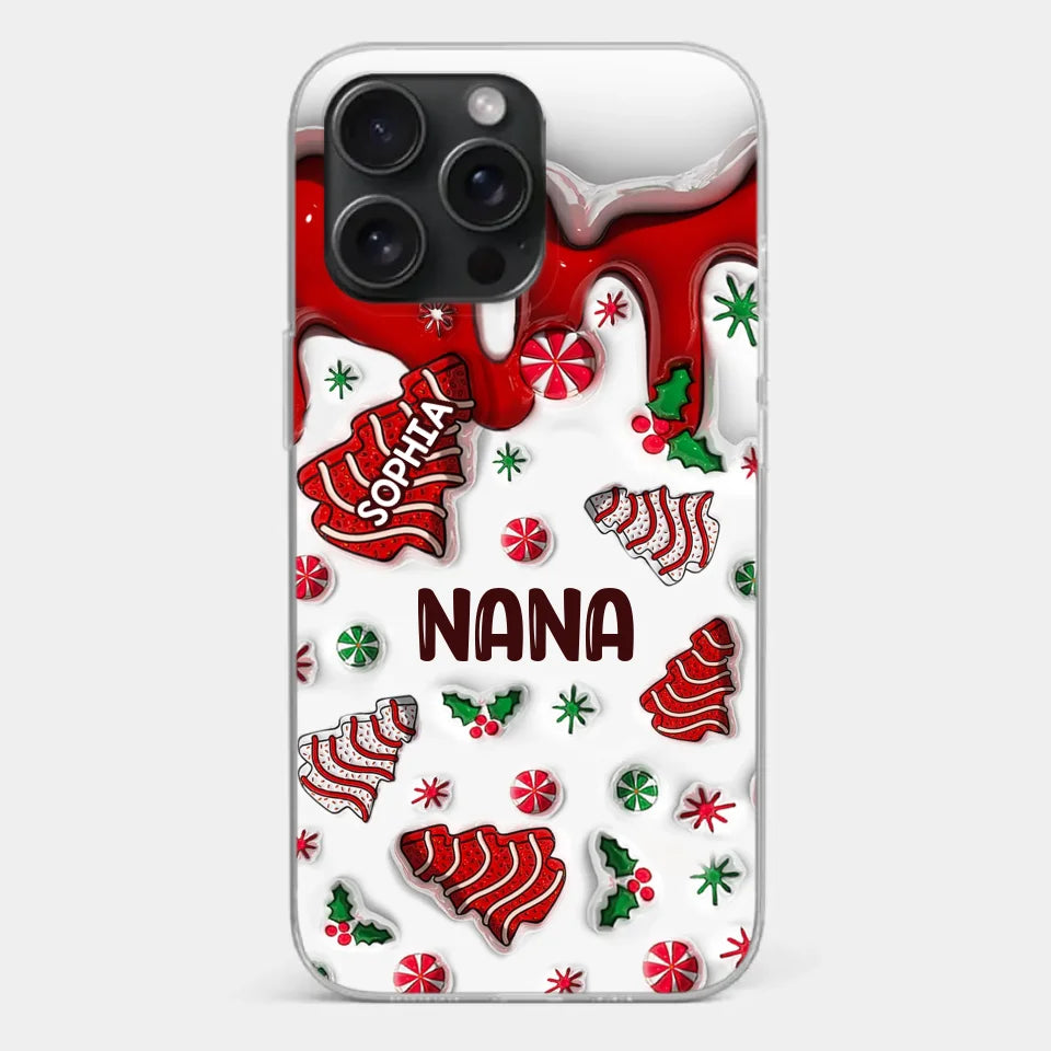 Every Memory With Grandma Is A Treasure - Family Personalized Custom 3D Inflated Effect Printed Clear Phone Case - Christmas Gift For Grandma