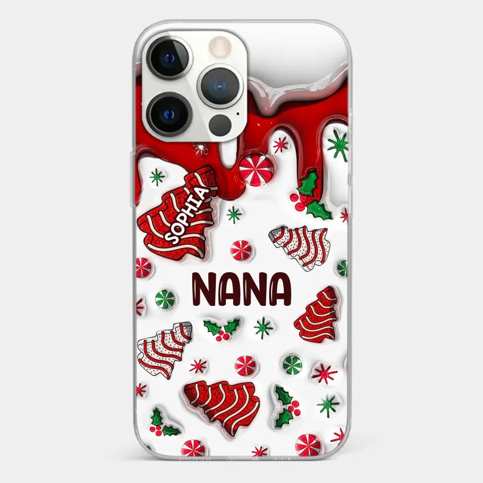 Every Memory With Grandma Is A Treasure - Family Personalized Custom 3D Inflated Effect Printed Clear Phone Case - Christmas Gift For Grandma