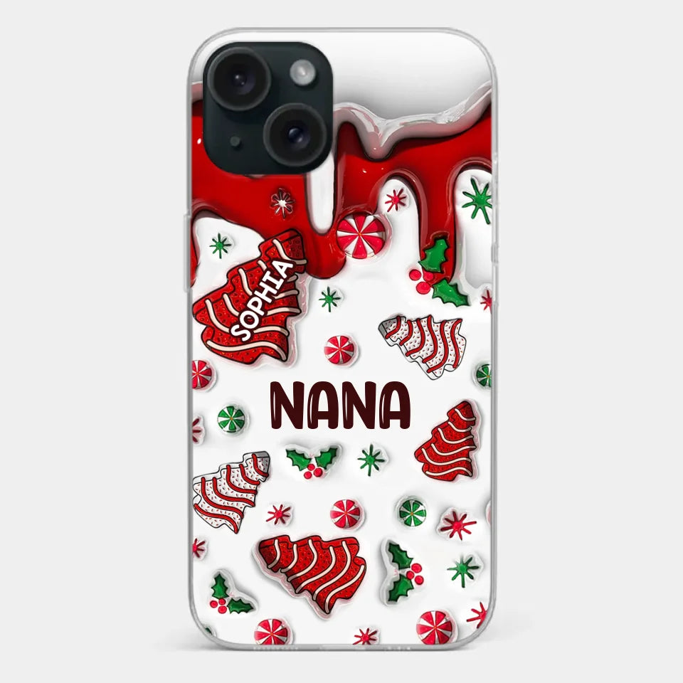 Every Memory With Grandma Is A Treasure - Family Personalized Custom 3D Inflated Effect Printed Clear Phone Case - Christmas Gift For Grandma