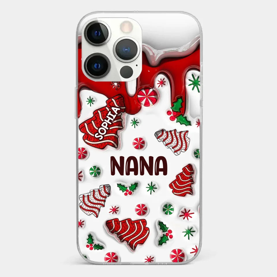 Every Memory With Grandma Is A Treasure - Family Personalized Custom 3D Inflated Effect Printed Clear Phone Case - Christmas Gift For Grandma