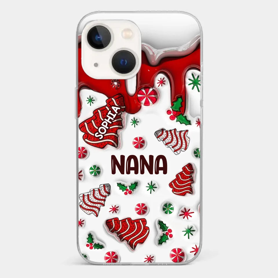 Every Memory With Grandma Is A Treasure - Family Personalized Custom 3D Inflated Effect Printed Clear Phone Case - Christmas Gift For Grandma