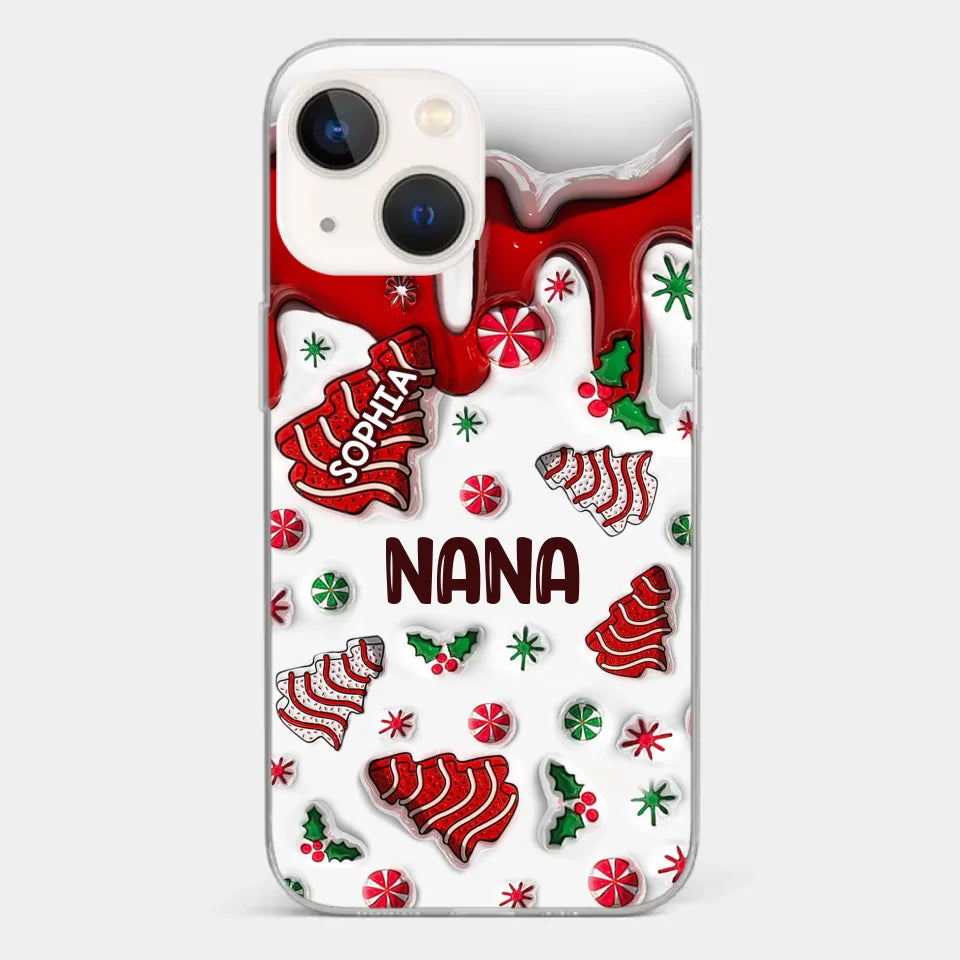 Every Memory With Grandma Is A Treasure - Family Personalized Custom 3D Inflated Effect Printed Clear Phone Case - Christmas Gift For Grandma