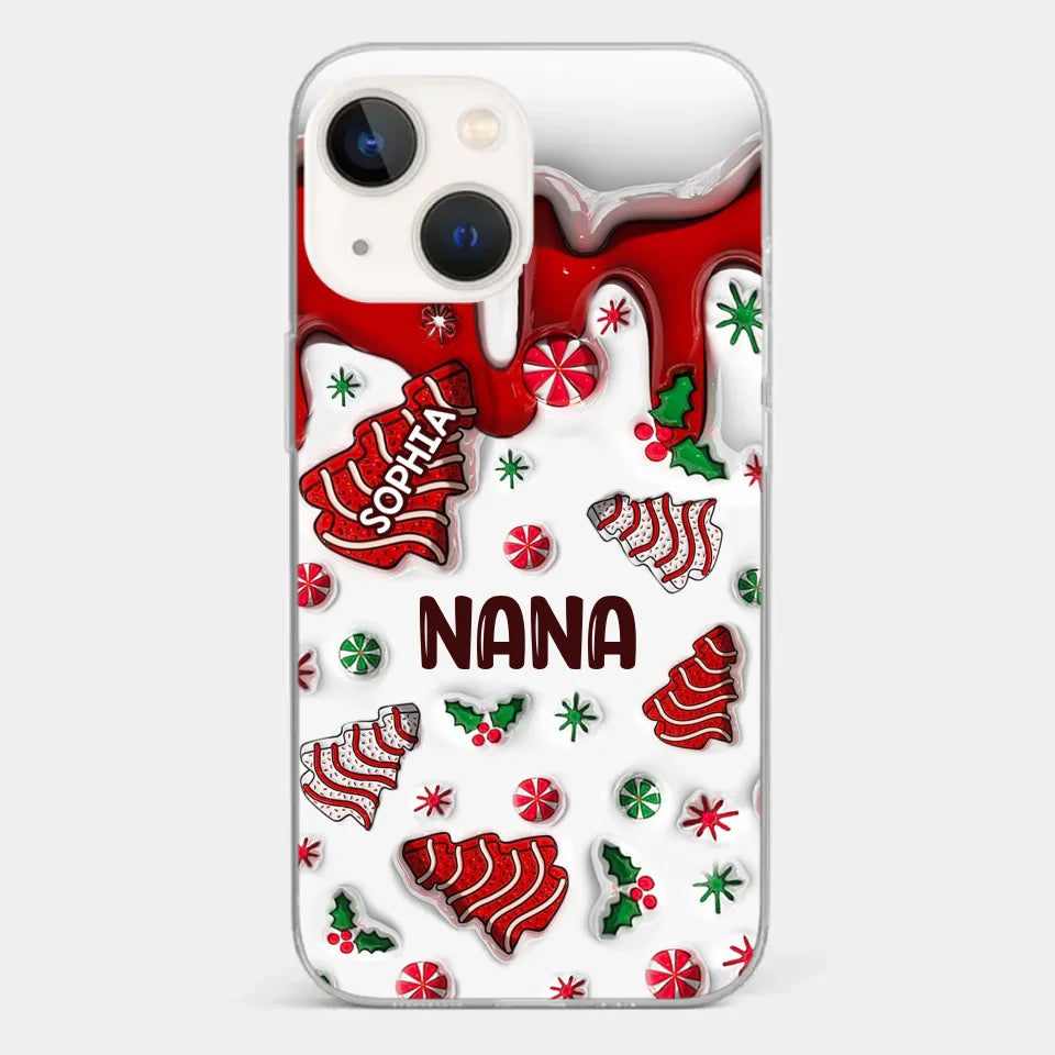 Every Memory With Grandma Is A Treasure - Family Personalized Custom 3D Inflated Effect Printed Clear Phone Case - Christmas Gift For Grandma