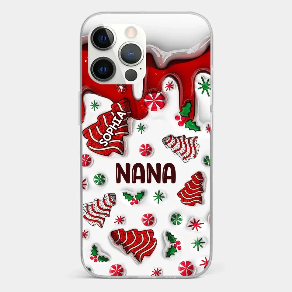 Every Memory With Grandma Is A Treasure - Family Personalized Custom 3D Inflated Effect Printed Clear Phone Case - Christmas Gift For Grandma