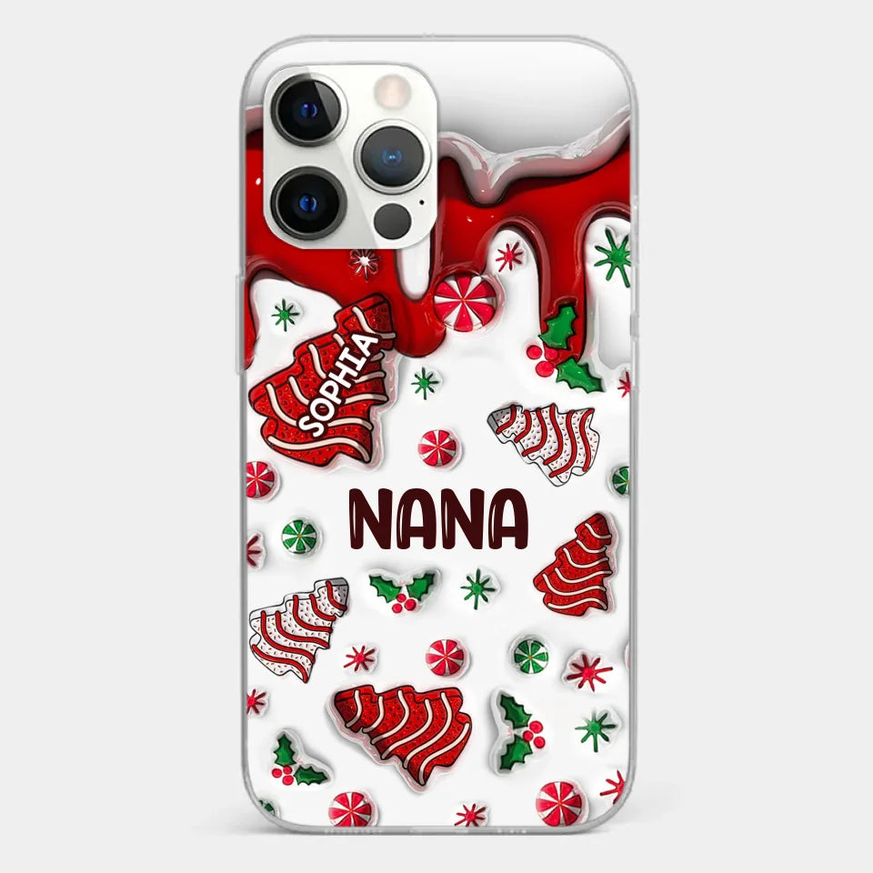 Every Memory With Grandma Is A Treasure - Family Personalized Custom 3D Inflated Effect Printed Clear Phone Case - Christmas Gift For Grandma