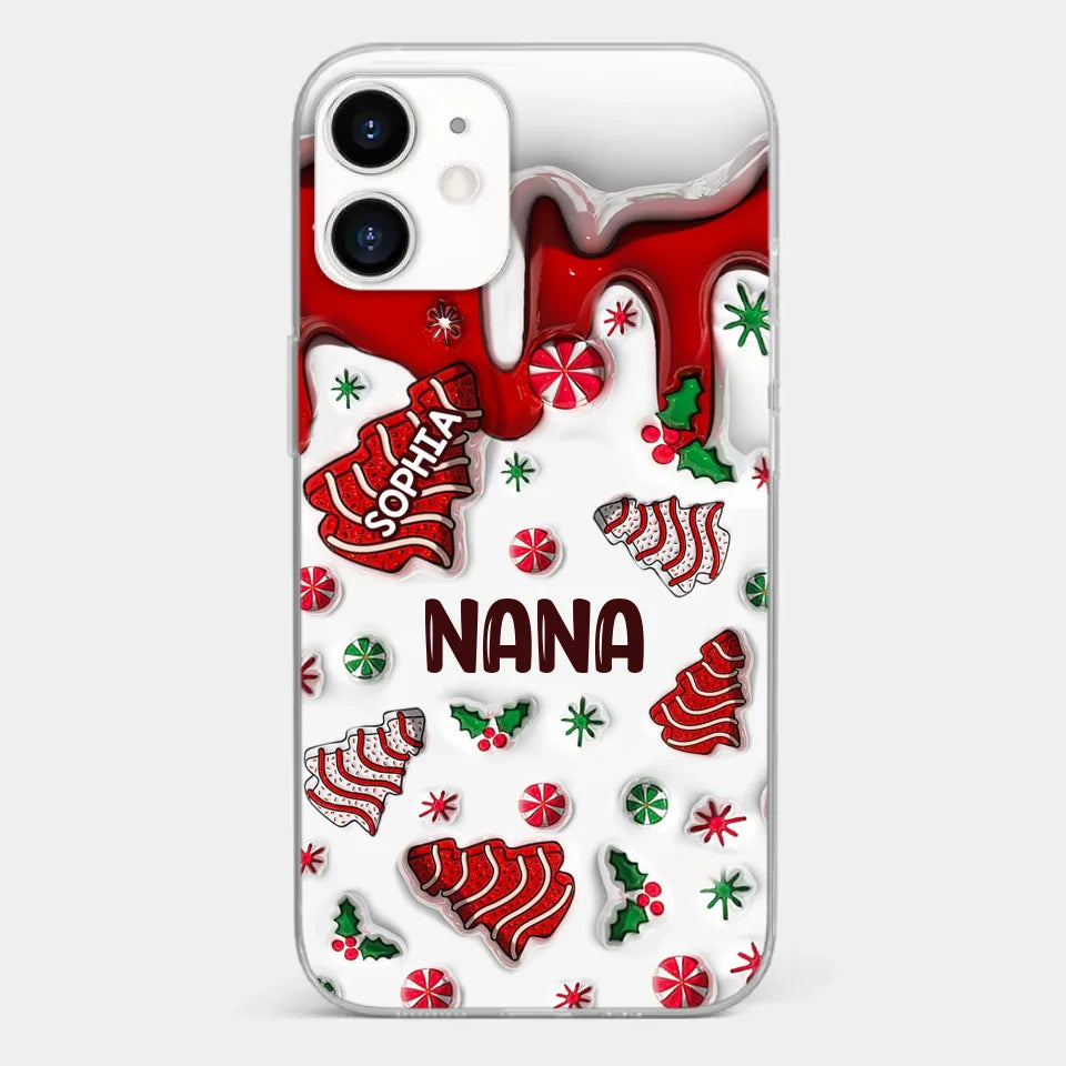 Every Memory With Grandma Is A Treasure - Family Personalized Custom 3D Inflated Effect Printed Clear Phone Case - Christmas Gift For Grandma