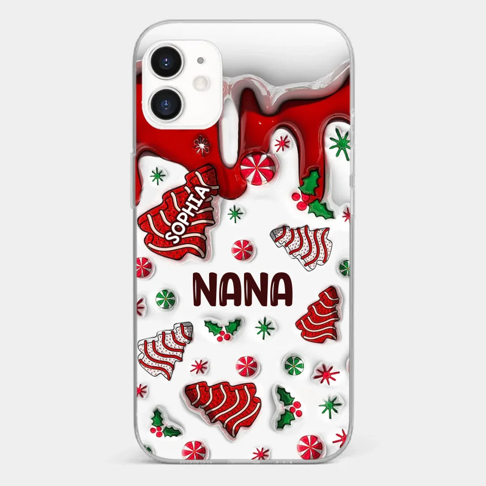Every Memory With Grandma Is A Treasure - Family Personalized Custom 3D Inflated Effect Printed Clear Phone Case - Christmas Gift For Grandma