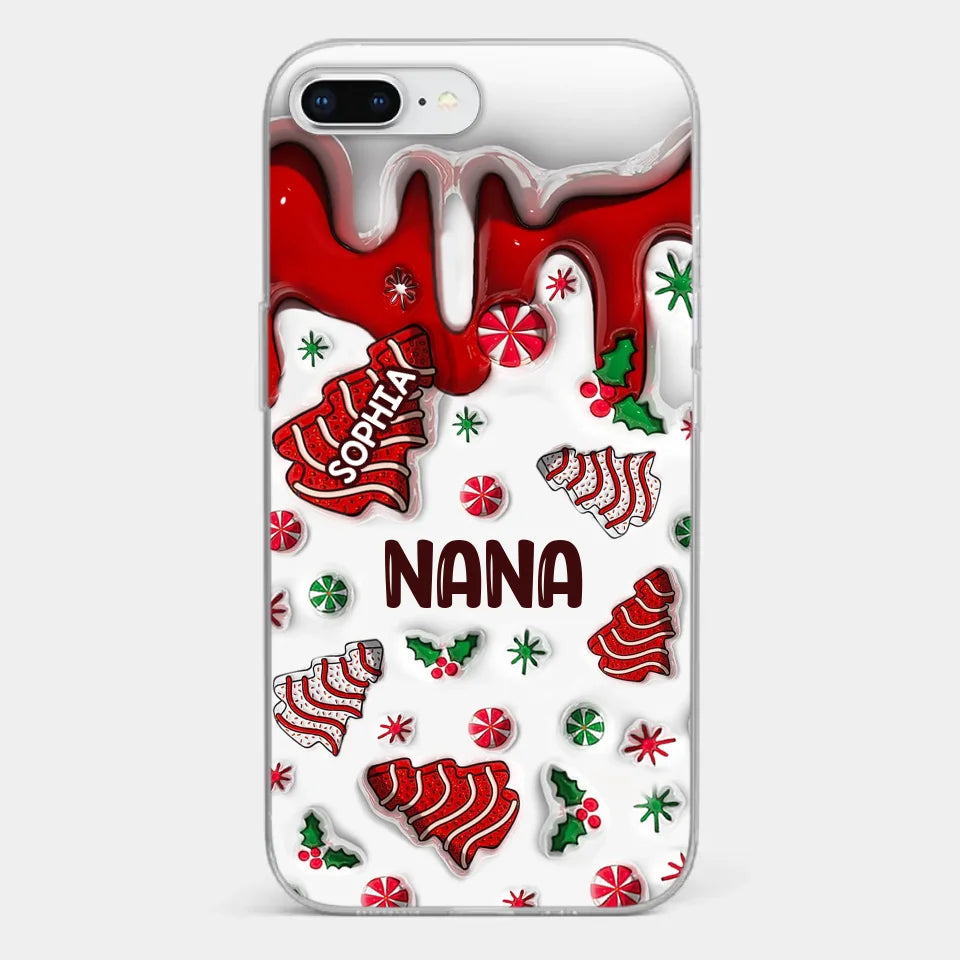 Every Memory With Grandma Is A Treasure - Family Personalized Custom 3D Inflated Effect Printed Clear Phone Case - Christmas Gift For Grandma
