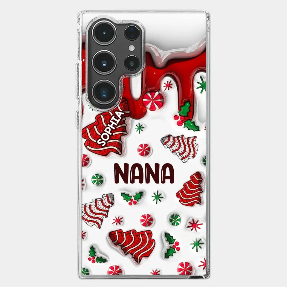 Every Memory With Grandma Is A Treasure - Family Personalized Custom 3D Inflated Effect Printed Clear Phone Case - Christmas Gift For Grandma
