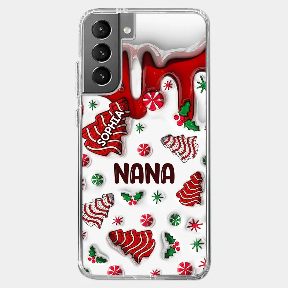 Every Memory With Grandma Is A Treasure - Family Personalized Custom 3D Inflated Effect Printed Clear Phone Case - Christmas Gift For Grandma