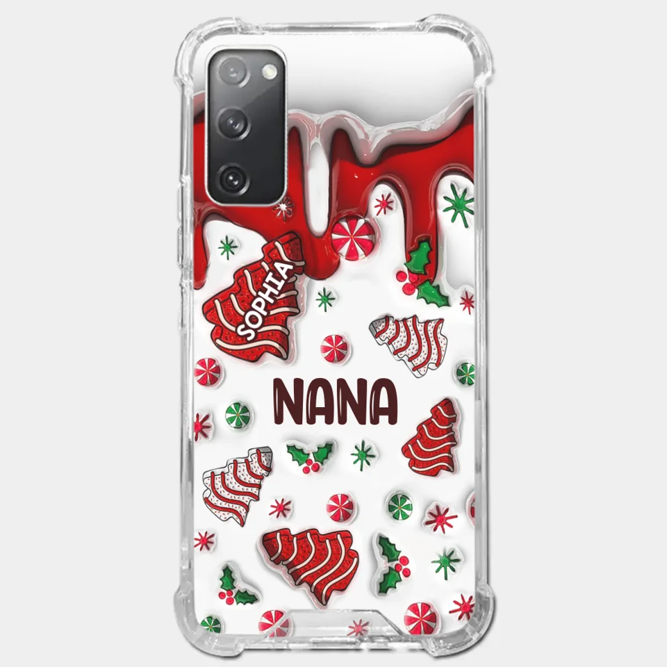 Every Memory With Grandma Is A Treasure - Family Personalized Custom 3D Inflated Effect Printed Clear Phone Case - Christmas Gift For Grandma