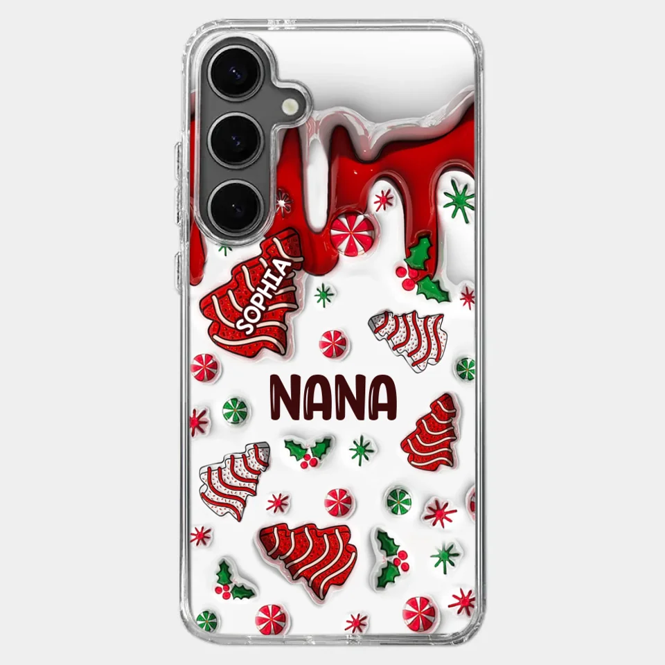 Every Memory With Grandma Is A Treasure - Family Personalized Custom 3D Inflated Effect Printed Clear Phone Case - Christmas Gift For Grandma