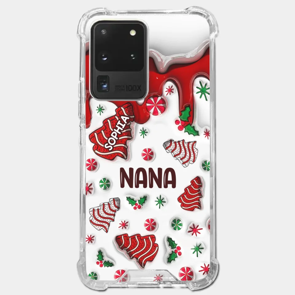 Every Memory With Grandma Is A Treasure - Family Personalized Custom 3D Inflated Effect Printed Clear Phone Case - Christmas Gift For Grandma