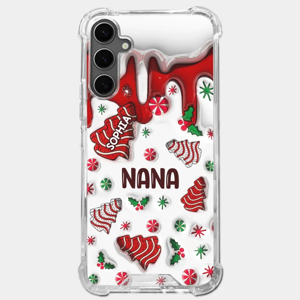 Every Memory With Grandma Is A Treasure - Family Personalized Custom 3D Inflated Effect Printed Clear Phone Case - Christmas Gift For Grandma